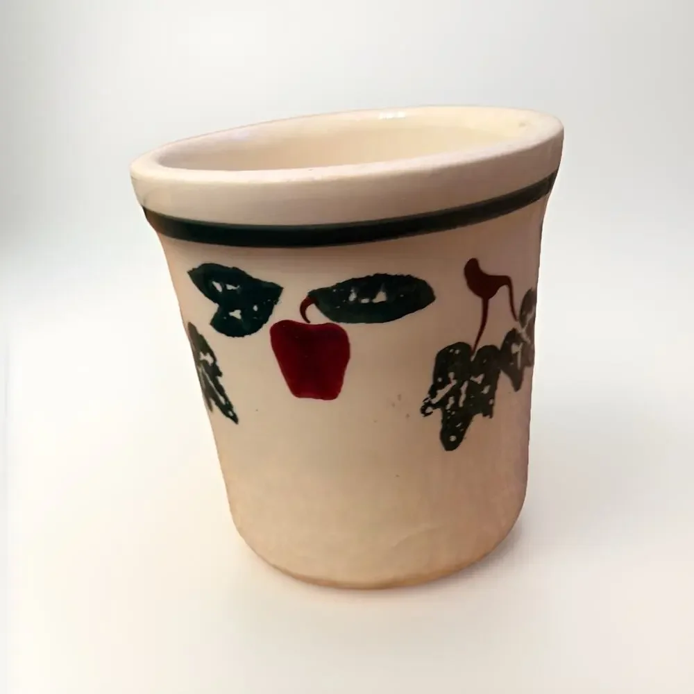 Vintage APPLE CROCK Ivy Crock Shop Santa Ana, CA 5.5”Pottery 3455-66